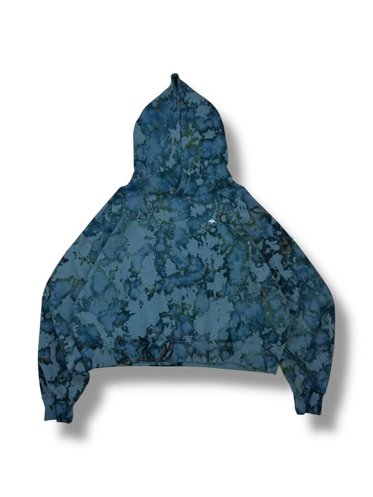 Dark Forest Downpour | Boxy Oversized Hoodie | Ice Dye