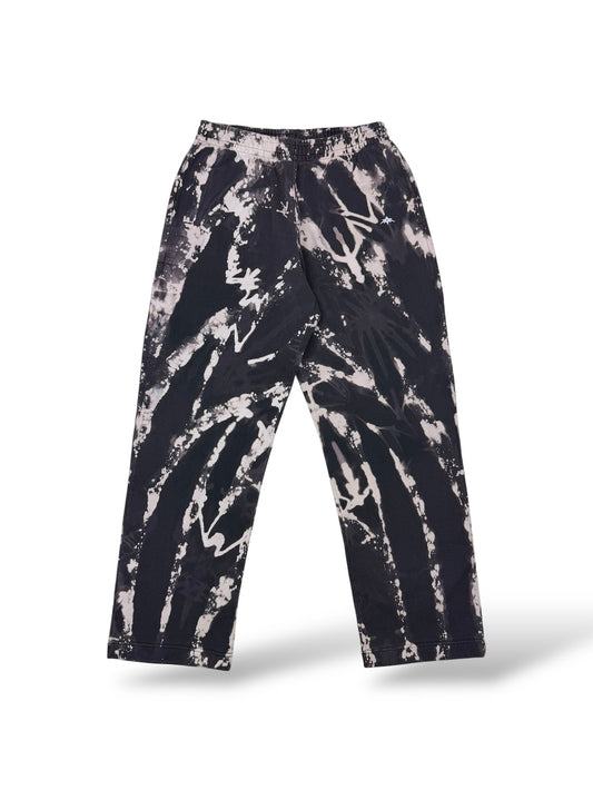 Obsidian Marble | Straight-Leg Sweatpants | Bleach Dye