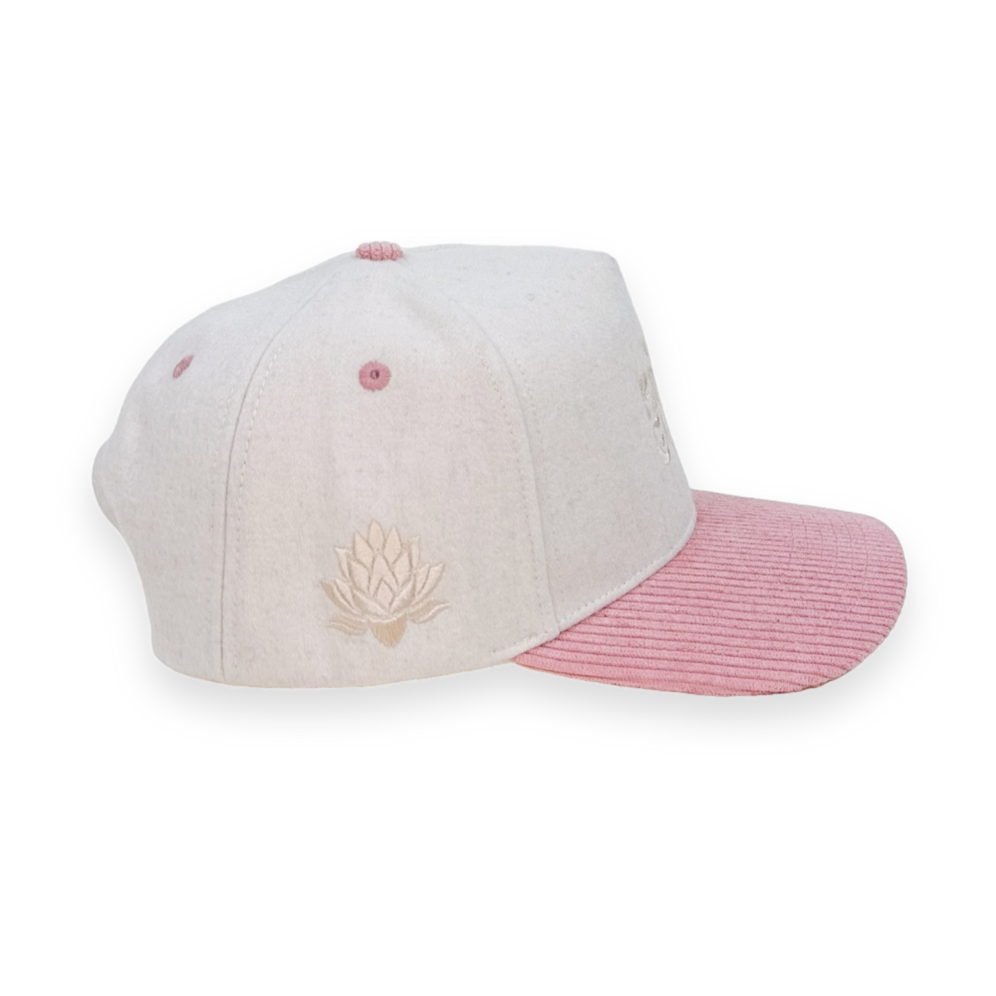 Thinking Cap - brain pink wool & corduroy