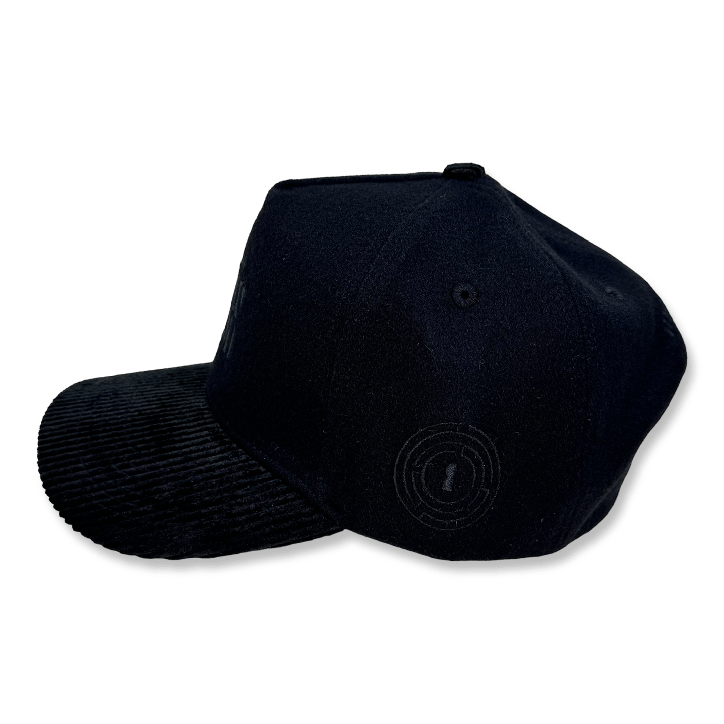 Thinking Cap - black wool & corduroy