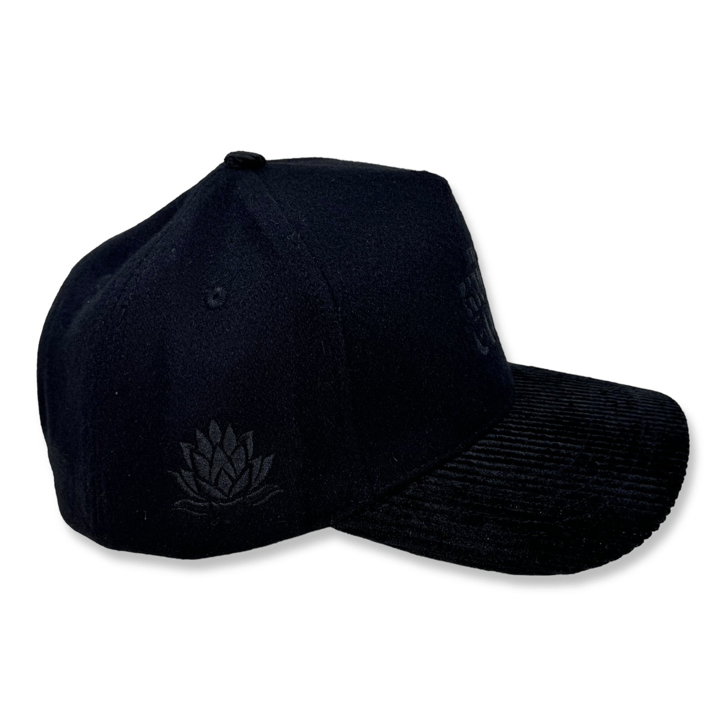 Thinking Cap - black wool & corduroy